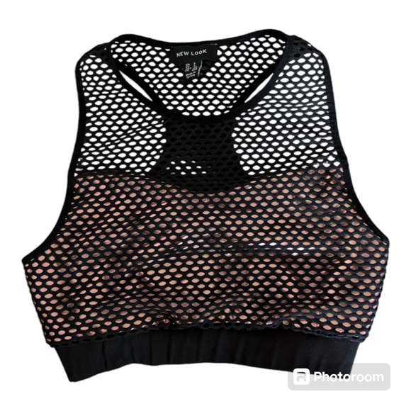 ASOS New Look Fishnet Crop Top - Picture 1 of 2